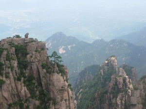 Stone Monkey Gazing Over a Sea of Clouds