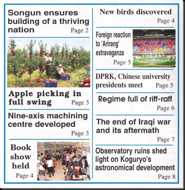 PyongyangTimes-Headlines